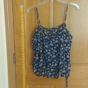 AE Sheer Easy Ruffle Tank